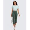 imageCRZ YOGA Womens Butterluxe High Waisted Flare Capris Leggings 23quot  Bootcut Yoga Pants Cropped Lounge Casual ComfyDark Forest Green