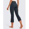 imageCRZ YOGA Womens Butterluxe High Waisted Flare Capris Leggings 23quot  Bootcut Yoga Pants Cropped Lounge Casual ComfyTrue Navy