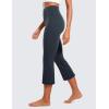 imageCRZ YOGA Womens Butterluxe High Waisted Flare Capris Leggings 23quot  Bootcut Yoga Pants Cropped Lounge Casual ComfyTrue Navy