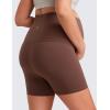 imageCRZ YOGA Womens Butterluxe Maternity Biker Shorts Over The Belly 4quot  Pregnancy Yoga Workout ActivewearCoffee Brown