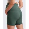 imageCRZ YOGA Womens Butterluxe Maternity Biker Shorts Over The Belly 4quot  Pregnancy Yoga Workout ActivewearDark Forest Green