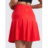 imageCRZ YOGA Womens Butterluxe Maternity High Waisted Tennis Skirts A Line Flowy Golf Athletic Casual Pregnancy with PocketsDeep Red