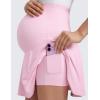 imageCRZ YOGA Womens Butterluxe Maternity High Waisted Tennis Skirts A Line Flowy Golf Athletic Casual Pregnancy with PocketsPink Peony