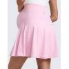 imageCRZ YOGA Womens Butterluxe Maternity High Waisted Tennis Skirts A Line Flowy Golf Athletic Casual Pregnancy with PocketsPink Peony
