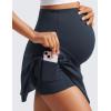 imageCRZ YOGA Womens Butterluxe Maternity High Waisted Tennis Skirts A Line Flowy Golf Athletic Casual Pregnancy with PocketsTrue Navy