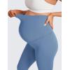 imageCRZ YOGA Womens Butterluxe Maternity Leggings Over The Belly 28quot  Workout Activewear Yoga Pregnancy Pants Buttery SoftOasis Blue