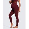 imageCRZ YOGA Womens Butterluxe Maternity Leggings Over The Belly 28quot  Workout Activewear Yoga Pregnancy Pants Buttery SoftRed Merlot