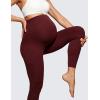 imageCRZ YOGA Womens Butterluxe Maternity Leggings with Pockets Over The Belly 25quot  Workout Active Yoga Pregnancy Pants SoftRed Merlot