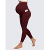 imageCRZ YOGA Womens Butterluxe Maternity Leggings with Pockets Over The Belly 25quot  Workout Active Yoga Pregnancy Pants SoftRed Merlot