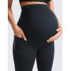 imageCRZ YOGA Womens Butterluxe Maternity Leggings with Pockets Over The Belly 25quot  Workout Active Yoga Pregnancy Pants SoftTrue Navy
