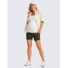 imageCRZ YOGA Womens Butterluxe Maternity Yoga Biker Shorts with Pockets 5quot  Over The Belly Pregnancy Workout AthleticOlive Green