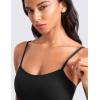 imageCRZ YOGA Womens Butterluxe Tennis Dress Spaghetti Strap Casual Athletic Sports Outfits with Builtin Shorts and BrasBlack
