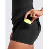 imageCRZ YOGA Womens Butterluxe Tennis Dress Spaghetti Strap Casual Athletic Sports Outfits with Builtin Shorts and BrasBlack