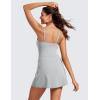 imageCRZ YOGA Womens Butterluxe Tennis Dress Spaghetti Strap Casual Athletic Sports Outfits with Builtin Shorts and BrasSterling