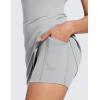 imageCRZ YOGA Womens Butterluxe Tennis Dress Spaghetti Strap Casual Athletic Sports Outfits with Builtin Shorts and BrasSterling