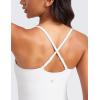imageCRZ YOGA Womens Butterluxe Tennis Dress Spaghetti Strap Casual Athletic Sports Outfits with Builtin Shorts and BrasWhite