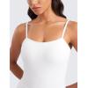 imageCRZ YOGA Womens Butterluxe Tennis Dress Spaghetti Strap Casual Athletic Sports Outfits with Builtin Shorts and BrasWhite