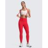 imageCRZ YOGA Womens Butterluxe Workout Leggings 25 Inches  High Waisted Gym Yoga Pants with Pockets Buttery SoftAurora Red