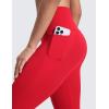 imageCRZ YOGA Womens Butterluxe Workout Leggings 25 Inches  High Waisted Gym Yoga Pants with Pockets Buttery SoftAurora Red
