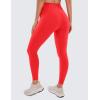 imageCRZ YOGA Womens Butterluxe Workout Leggings 25 Inches  High Waisted Gym Yoga Pants with Pockets Buttery SoftDeep Red