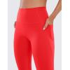 imageCRZ YOGA Womens Butterluxe Workout Leggings 25 Inches  High Waisted Gym Yoga Pants with Pockets Buttery SoftDeep Red