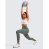 imageCRZ YOGA Womens Butterluxe Workout Leggings 25 Inches  High Waisted Gym Yoga Pants with Pockets Buttery SoftGrey Sage