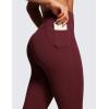 imageCRZ YOGA Womens Butterluxe Workout Leggings 25 Inches  High Waisted Gym Yoga Pants with Pockets Buttery SoftRed Merlot