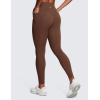 imageCRZ YOGA Womens Butterluxe Workout Leggings 28 Inches  High Waisted Gym Yoga Pants with Pockets Running Buttery SoftCoffee Brown