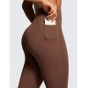 imageCRZ YOGA Womens Butterluxe Workout Leggings 28 Inches  High Waisted Gym Yoga Pants with Pockets Running Buttery SoftCoffee Brown
