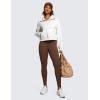 imageCRZ YOGA Womens Butterluxe Workout Leggings 28 Inches  High Waisted Gym Yoga Pants with Pockets Running Buttery SoftCoffee Brown
