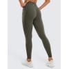 imageCRZ YOGA Womens Butterluxe Workout Leggings 28 Inches  High Waisted Gym Yoga Pants with Pockets Running Buttery SoftLight Army Green
