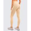 imageCRZ YOGA Womens Butterluxe Workout Leggings 28 Inches  High Waisted Gym Yoga Pants with Pockets Running Buttery SoftTan Milkshake