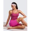 imageCRZ YOGA Womens Butterluxe Y Back Longline Sports Bras  Spaghetti Straps Racerback Padded Yoga Workout Crop Tank TopWashed Mauve