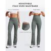 imageCRZ YOGA Womens Cloud Jersey Foldover Waist Flare Pants 31quot  Yoga High Waisted Bootcut Lounge CasualGrey Sage