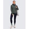 imageCRZ YOGA Womens Full Zip Hooded Sweatshirts Workout Sweat Jackets Slim Fit Running Track Hoodies with ThumbholesGrey Sage