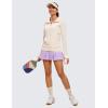 imageCRZ YOGA Womens Full Zip Hooded Sweatshirts Workout Sweat Jackets Slim Fit Running Track Hoodies with ThumbholesWhite Apricot