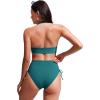 imageCRZ YOGA Womens Halter Bikini Tops V Neck Swim Bathing Suit Sexy Backless Swimsuit PaddedGreen Jade