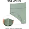 imageCRZ YOGA Womens High Waisted Bikini Bottom Full Coverage Tummy Control Bathing Suit Wide Waistband Swimsuit Swim BriefsGreen Palm Court