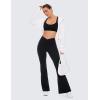 imageCRZ YOGA Womens Light Support Strappy Sports Bra  Low Cut Wirefree Padded Yoga Cami Criss Cross BackBlack