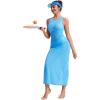 imageCRZ YOGA Womens Mesh Midi Sleeveless Swimsuit Coverup Tank Dress Bathing Suit Beach Cover Ups with Back SlitKayak Blue