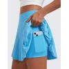imageCRZ YOGA Womens Mini Pleated Athletic Tennis Skirts High Waisted A Line Golf Pickleball Casual Skort with Inner PocketsKayak Blue