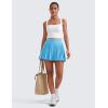 imageCRZ YOGA Womens Mini Pleated Athletic Tennis Skirts High Waisted A Line Golf Pickleball Casual Skort with Inner PocketsKayak Blue