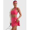 imageCRZ YOGA Womens Mini Pleated Athletic Tennis Skirts High Waisted A Line Golf Pickleball Casual Skort with Inner PocketsLip Gloss Pink