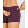 imageCRZ YOGA Womens Naked Feeling Biker Shorts  3 Inches High Waisted Yoga Workout Running SpandexDark Russet