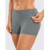 imageCRZ YOGA Womens Naked Feeling Biker Shorts  3 Inches High Waisted Yoga Workout Running SpandexLava Smoke Grey