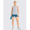 imageCRZ YOGA Womens Naked Feeling Biker Shorts  3 Inches High Waisted Yoga Workout Running SpandexPetrol Blue
