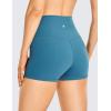 imageCRZ YOGA Womens Naked Feeling Biker Shorts  3 Inches High Waisted Yoga Workout Running SpandexPetrol Blue