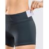 imageCRZ YOGA Womens Naked Feeling Biker Shorts  4 Inches High Waist Yoga Workout Running Gym SpandexMelanite