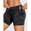 imageCRZ YOGA Womens Naked Feeling Biker Shorts  6 Inches High Waist Yoga Workout Running Gym SpandexTie Dye Smoke Ink