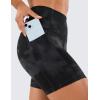 imageCRZ YOGA Womens Naked Feeling Biker Shorts with Pockets 5  High Waisted Yoga Gym Workout SpandexBlack Tie Dye Flowers